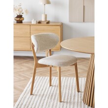 Esszimmerstuhl >Dunkirk< (2er-Set) in Natur / Beige - 52x82x59 (BxHxT)
