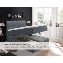 Polsterbett >Granada< 120x200 cm Liegefläche, in anthrazit - 120x120x210 (BxHxT)