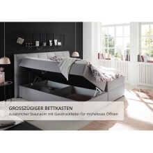 Polsterbett >Granada< Liegefläche 180x200 cm, in grau - 200x120x210cm (BxHxT)