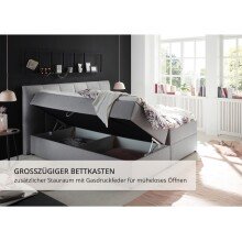 Polsterbett >Granada< Liegefläche 180x200 cm, in grau - 200x120x210cm (BxHxT)