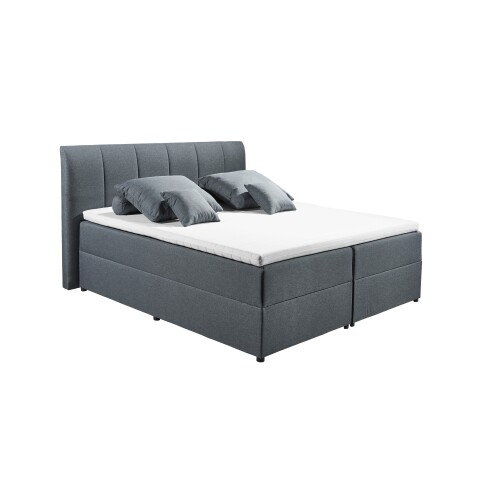 Polsterbett >Granada< Liegefläche 180x200 cm, in anthrazit - 200x120x210 (BxHxT)