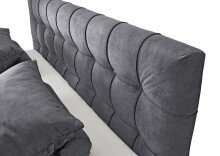 Boxspringbett >Oregon< Liegefläche 180x200 cm. H3/H4, anthrazit - 200x121x210 (BxHxT)