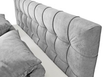 Boxspringbett >Oregon< Liegefläche 180x200 cm, H3/H4, in grau - 200x121x210cm (BxHxT)