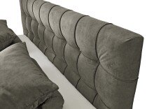 Boxspringbett >Oregon< Liegefläche 180x200 cm, H3/H4, in dunkelbraun - 200x121x210 (BxHxT)