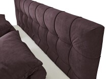 Boxspringbett >Oregon< Liegefläche 180x200 cm, H3/H4, in violett - 200x121x210cm (BxHxT)
