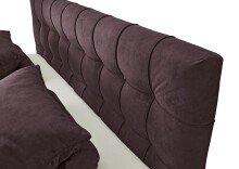 Boxspringbett >Oregon< Liegefläche 180x200 cm, H3/H4, in violett - 200x121x210cm (BxHxT)