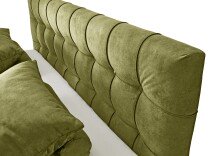 Boxspringbett >Oregon< Liegefläche 180x200 cm, H3/H4, in olivgrün - 200x121x210 (BxHxT)