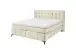 Boxspringbett >Oregon< Liegefläche 180x200 cm, H3/H4, in creme - 200x121x210cm (BxHxT)