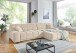 Polstergarnitur >Lomyl< Motor-Sitztiefenverstellung, Aragon 03 beige - 309x82x196cm (BxHxT)