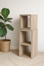 Regalwürfel >Mix< in eiche sägerau, Holzwerkstoff - 26x26x22cm (BxHxT)