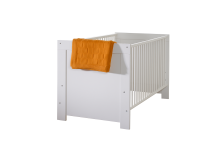 Babybett >Nana< in weiss matt, Holzwerkstoff - 78x82x144cm (BxHxT)