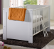 Babybett >Nana< in weiss matt, Holzwerkstoff - 78x82x144cm (BxHxT)