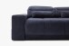 Polstergarnitur >Donaugh< 5 verstellbare Kopfteile, in blau-schwarz - 323x76x231 (BxHxT)