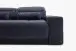 Polstergarnitur >Donaugh< Sitztiefen + Kopfteilverstellungen, blau-schwarz - 323x76x231 (BxHxT)