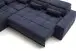 Polstergarnitur >Donaugh< Sitztiefen + Kopfteilverstellungen, blau-schwarz - 323x76x231 (BxHxT)
