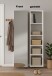 Schuhschrank >Woody< drehbar, 5 Fächer, in weiss / Spiegel - 34x190x27 (BxHxT)