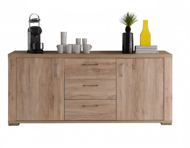 Sideboard >Montreal< 2 Türen, 3 Schübe, in sanremo hell - 192x87x45 (BxHxT)