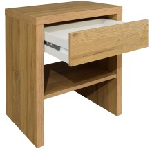 Nachtkommode >Five< Beistelltisch, 1 Schublade, Eiche sanremo hell - 44x52x36 (BxHxT)