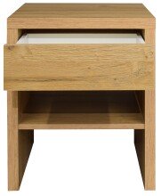 Nachtkommode >Five< Beistelltisch, 1 Schublade, Eiche sanremo hell - 44x52x36 (BxHxT)