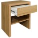 Nachtkommode >Five< Beistelltisch, 1 Schublade, Eiche sanremo hell - 44x52x36 (BxHxT)