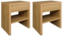 Nachtkommode >Five< (2er-Set) in Eiche sanremo hell...