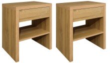 Nachtkommode >Five< (2er-Set) in Eiche sanremo hell...