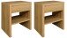 Nachtkommode >Five< (2er-Set) in Eiche sanremo hell - 44x52x36 (BxHxT)