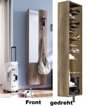 Schuhschrank >Woody< drehbar, wildeiche...