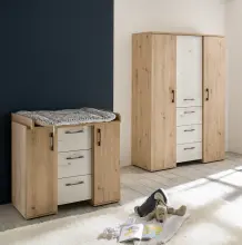 Babymöbel-Set >Micha< (2-teilig) in asteiche /...