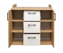 Babymöbel-Set >Micha< (2-teilig) in asteiche / artisan weiß - 127x186x54 (BxHxT)