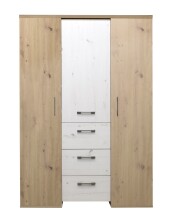 Babymöbel-Set >Micha< (2-teilig) in asteiche / artisan weiß - 127x186x54 (BxHxT)