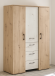 Babymöbel-Set >Micha< (2-teilig) in asteiche / artisan weiß - 127x186x54 (BxHxT)