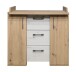 Babymöbel-Set >Micha< (2-teilig) in asteiche / artisan weiß - 127x186x54 (BxHxT)