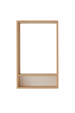 Badspiegel >Coco< in Asteiche Dekor / Spiegel, Holzwerkstoff - 52x85x11 (BxHxT)