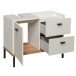 Waschbeckenunterschrank >Coco< in Asteiche Dekor / weiss - 79x63x38 (BxHxT)