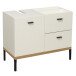 Waschbeckenunterschrank >Coco< in Asteiche Dekor / weiss - 79x63x38 (BxHxT)