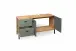 Badezimmer-Set >Coco< (3-teilig) in Asteiche Dekor / pine green - 119x200x38 (BxHxT)