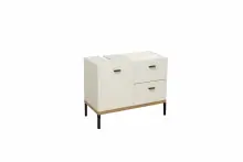 Badezimmer-Set >Coco< (2-teilig) in Asteiche Dekor / weiss - 79x200x38 (BxHxT)