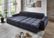 Polstergarnitur >Belan< Sitztiefen + Kopfteilverstellung, anthrazit - 288x80x176cm (BxHxT)