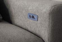 Polstergarnitur >Belan< Sitztiefen + Kopfteilverstellung, anthrazit - 288x80x176cm (BxHxT)