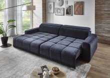 Polstergarnitur >Belan< Sitztiefen + Kopfteilverstellung, anthrazit - 288x80x176cm (BxHxT)