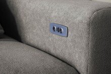 Polstergarnitur >Belan< Sitztiefen + Kopfteilverstellung, anthrazit - 288x80x176cm (BxHxT)