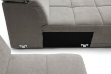 Polstergarnitur >Belan< Sitztiefen + Kopfteilverstellung, anthrazit - 288x80x176cm (BxHxT)