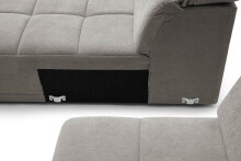 Polstergarnitur >Belan< Sitztiefen + Kopfteilverstellung, hellgrau - 288x80x176cm (BxHxT)