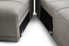 Polstergarnitur >Belan< Sitztiefen + Kopfteilverstellung, hellgrau - 288x80x176cm (BxHxT)