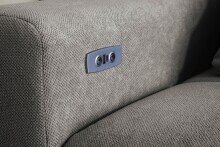 Polstergarnitur >Belan< Sitztiefen + Kopfteilverstellung, hellgrau - 288x80x176cm (BxHxT)