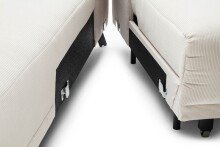 Polstergarnitur >Sally< Sitztiefen + Kopfetilverstellung, creme - 285x79x201cm (BxHxT)