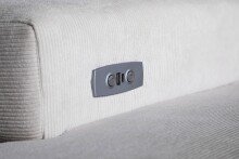 Polstergarnitur >Sally< Sitztiefen + Kopfetilverstellung, creme - 285x79x201cm (BxHxT)