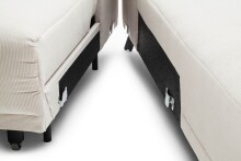 Polstergarnitur >Sally< Sitztiefen + Kopfetilverstellung, dunkelgrau - 285x79x201cm (BxHxT)