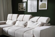 Polstergarnitur >Sally< Sitztiefen + Kopfetilverstellung, grün - 285x79x201cm (BxHxT)